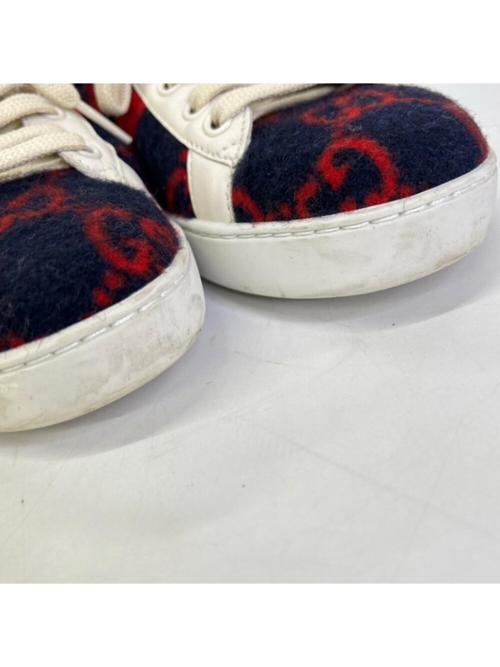 Gucci GG Wool Low Cut Sneakers 6.5 - Picture 9 of 10